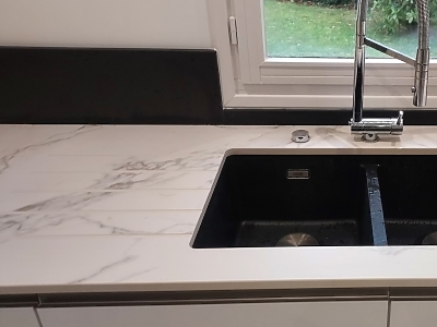 Plan de travail en Dekton Aura 22 en finition mate