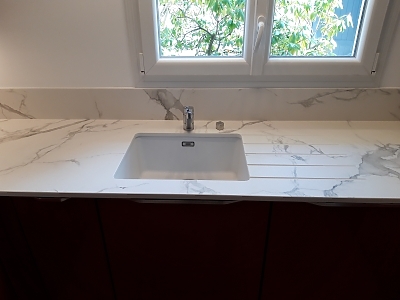 Plan de travail en Dekton Aura 22 en finition mate