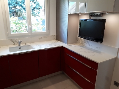 Plan de travail en Dekton Aura 22 en finition mate