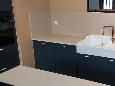 Plan de travail en Dekton Edora en finition 