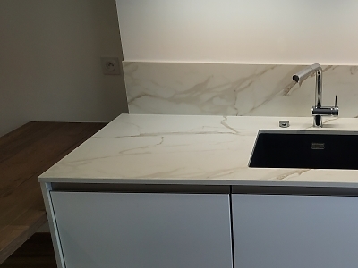 Plan de travail en Dekton Morpheus en finition 