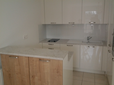 Plan de travail en quartz Silestone Pulsar en finition polie