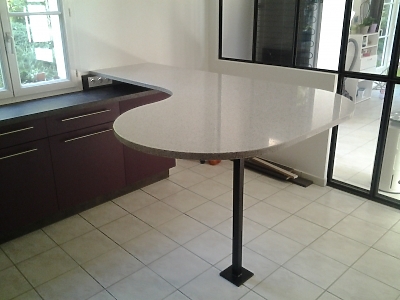 Table en quartz Silestone  en finition 