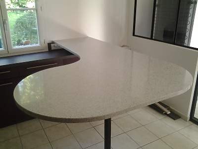 Table en quartz Silestone  en finition 