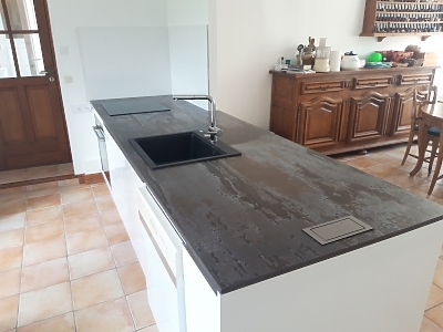 Plan de travail en Dekton Trilium en finition mate