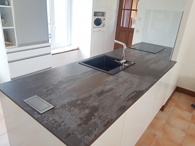 Plan de travail en Dekton Trilium en finition mate